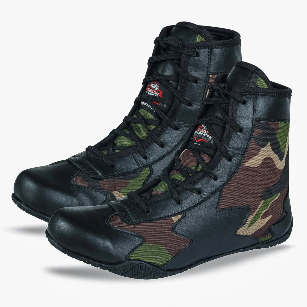 RightPunch | Boxing Shoes | Black & Camo | Size 11