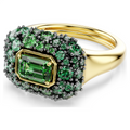 Sublima Cocktail Ring - Octagon Cut - Green - 18K Gold Finish - Size 55-60