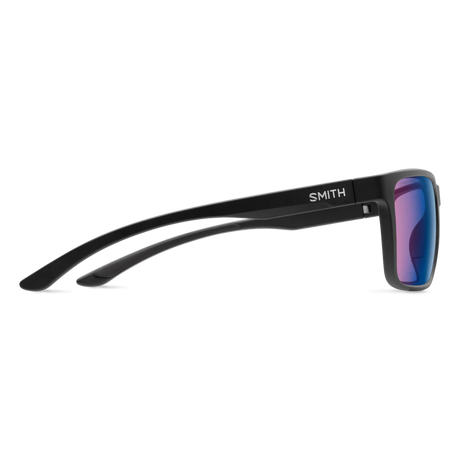 SMITH OPTICS Riptide with ChromaPop Polarchromic Glass Lenses in Matte Black Frame with Rose Blue Mirror Lens