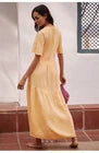 The Kallie Flowy Maxi Dress by Anthropologie - Peach - Medium