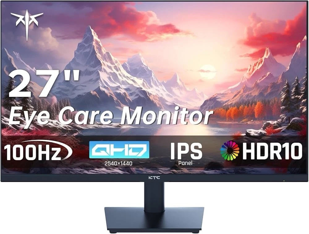 KTC H27T27 27'' QHD Computer Monitor 2K 100Hz IPS Gaming Monitor 1440P Frameless