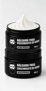 Men's Balsamo Para Crecimiento De Barba ULTRA POTENTE for Thicker, Fuller Beard Growth - 1 Jar 100ml