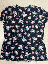 COCO brand Betty Boop Women's Scrub Top With Pockets