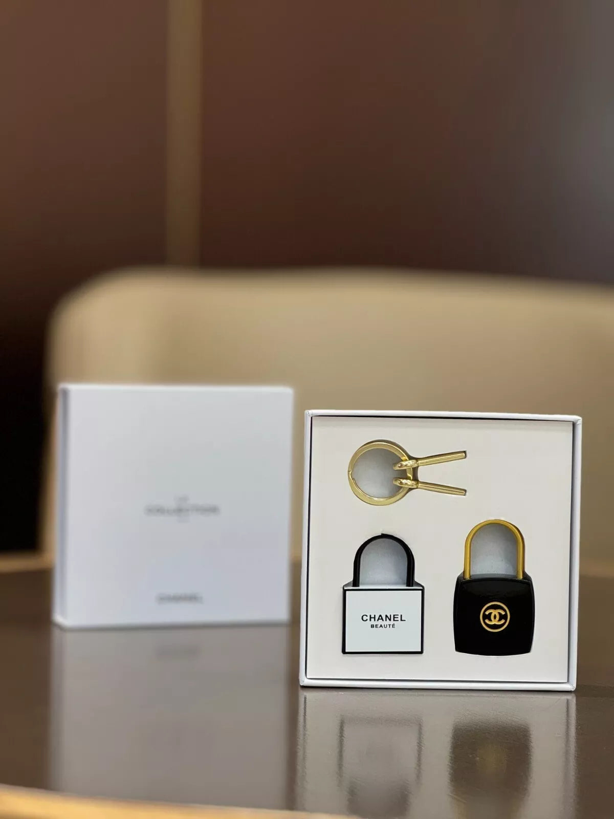 CHANEL La Collection 2024 Cadena Padlock Lock & Key Set Rare Bag Charm Keychain