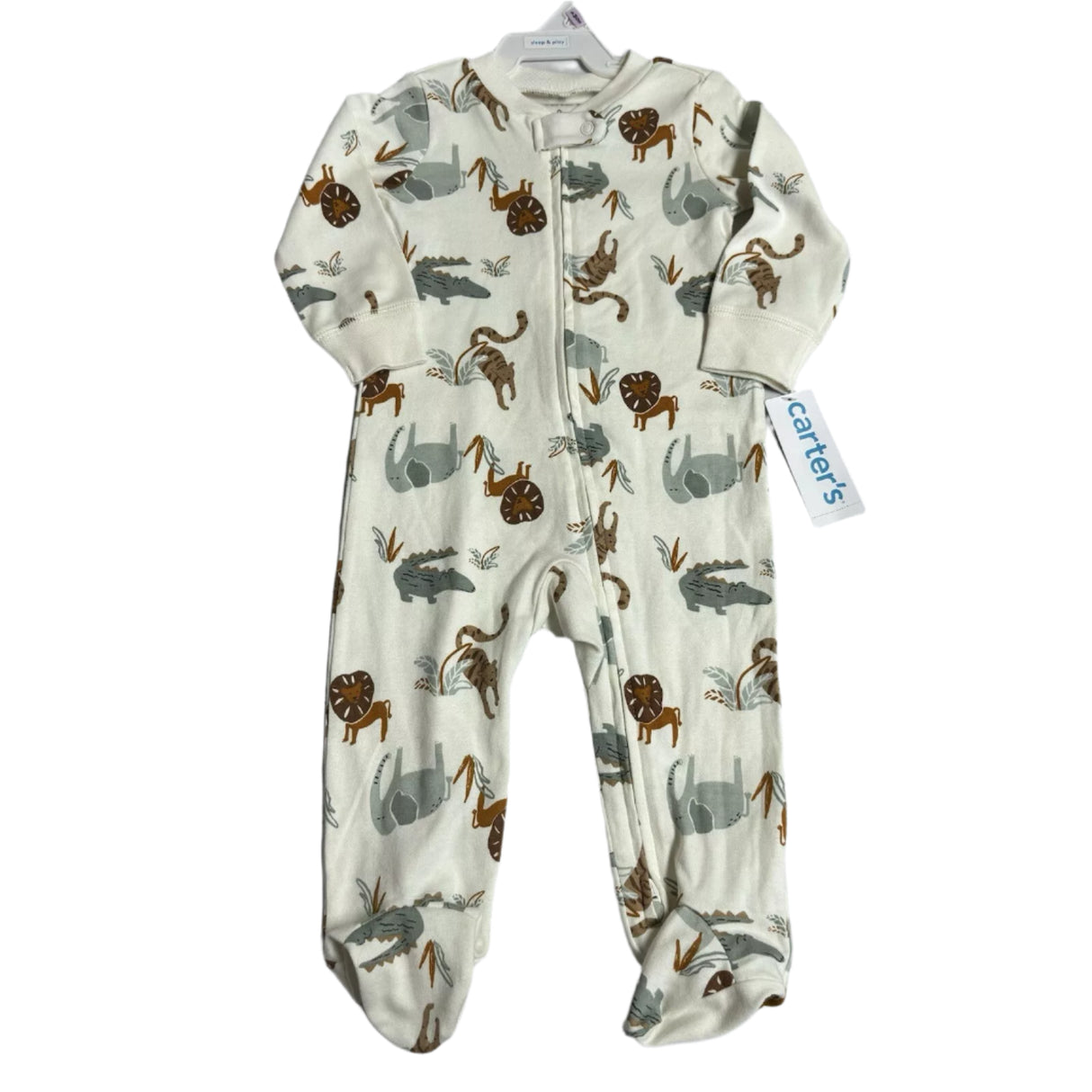 Carter’s Animal Print 2-Way Zip Cotton Sleep & Play - 9 Mos