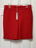 Chico's Brigitte Slim Leg, 10" Shorts, Red, Size 14R