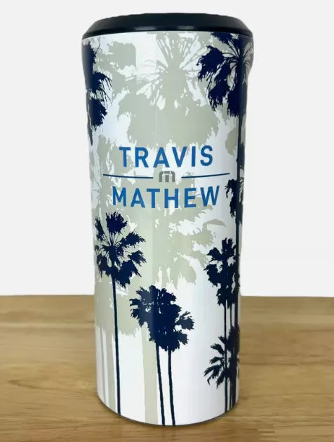 Travis Mathew x Corkcicle Slim Can Cooler Insulated Surf City White 12oz