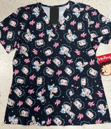 COCO brand Betty Boop Women's Scrub Top With Pockets