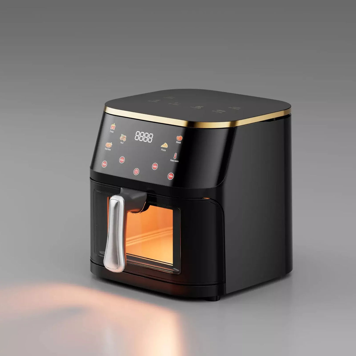 Air Fryer Extra Large Capacity 1500W, 110 V, LCD Touchscreen, Black.Gold