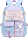 VIDOSCLA Bunny Girls Kawaii Backpack for Kids - Blue