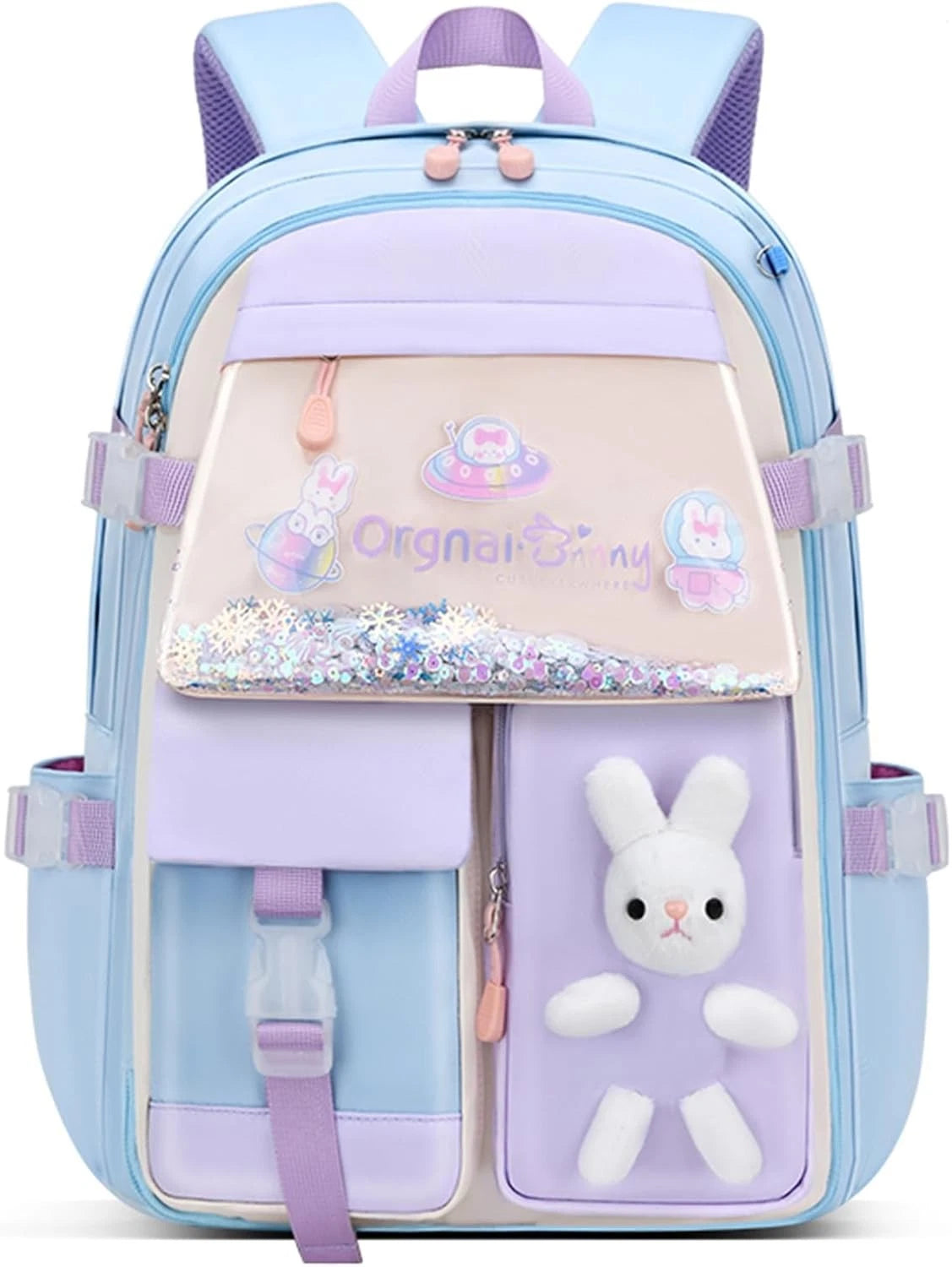 VIDOSCLA Bunny Girls Kawaii Backpack for Kids - Blue