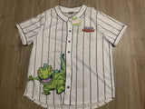 Nickelodeon Rugrats Men's Baseball Jersey, white  NEW