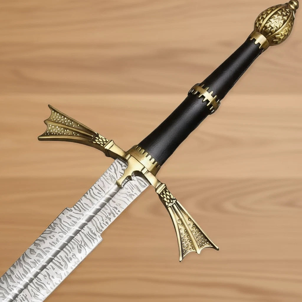 Game of Thrones Handmade Damascus Steel Dark Sister - Replica Sword , With Plaque | 39" ( 1 Pcs.)