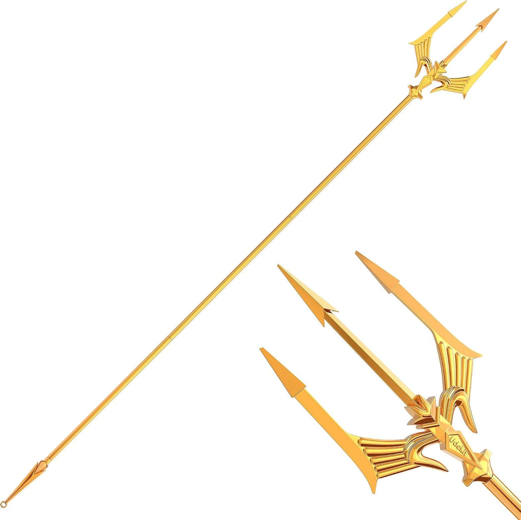 Metal Trident Spear 78 Inches Adjustable Length Cosplay Costume 3-Pronged Poseid