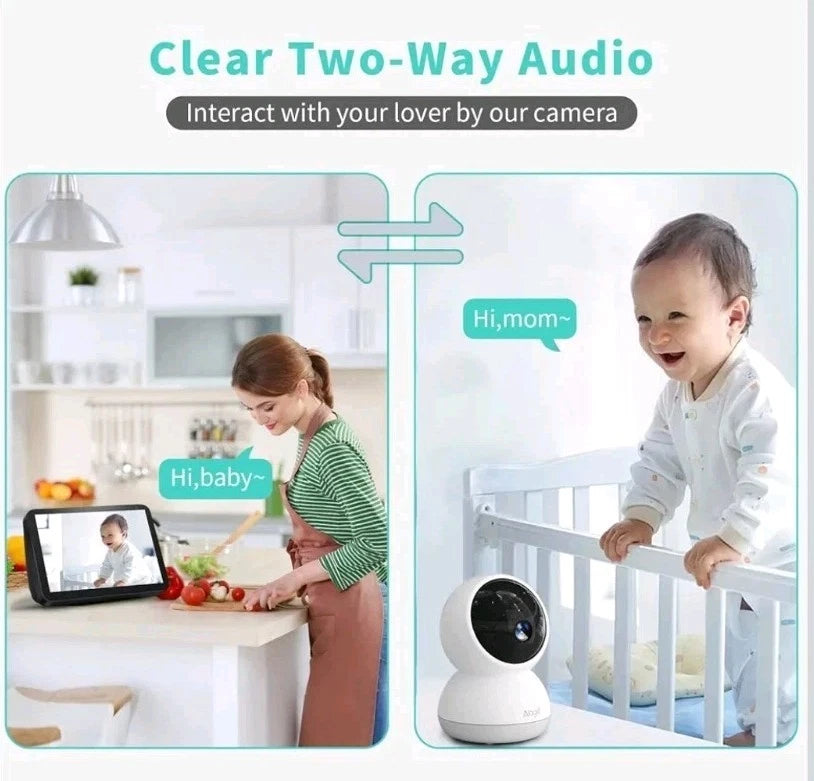 Alaga 3K 360° Pan-Tilt Home Security Wi-Fi Camera - White