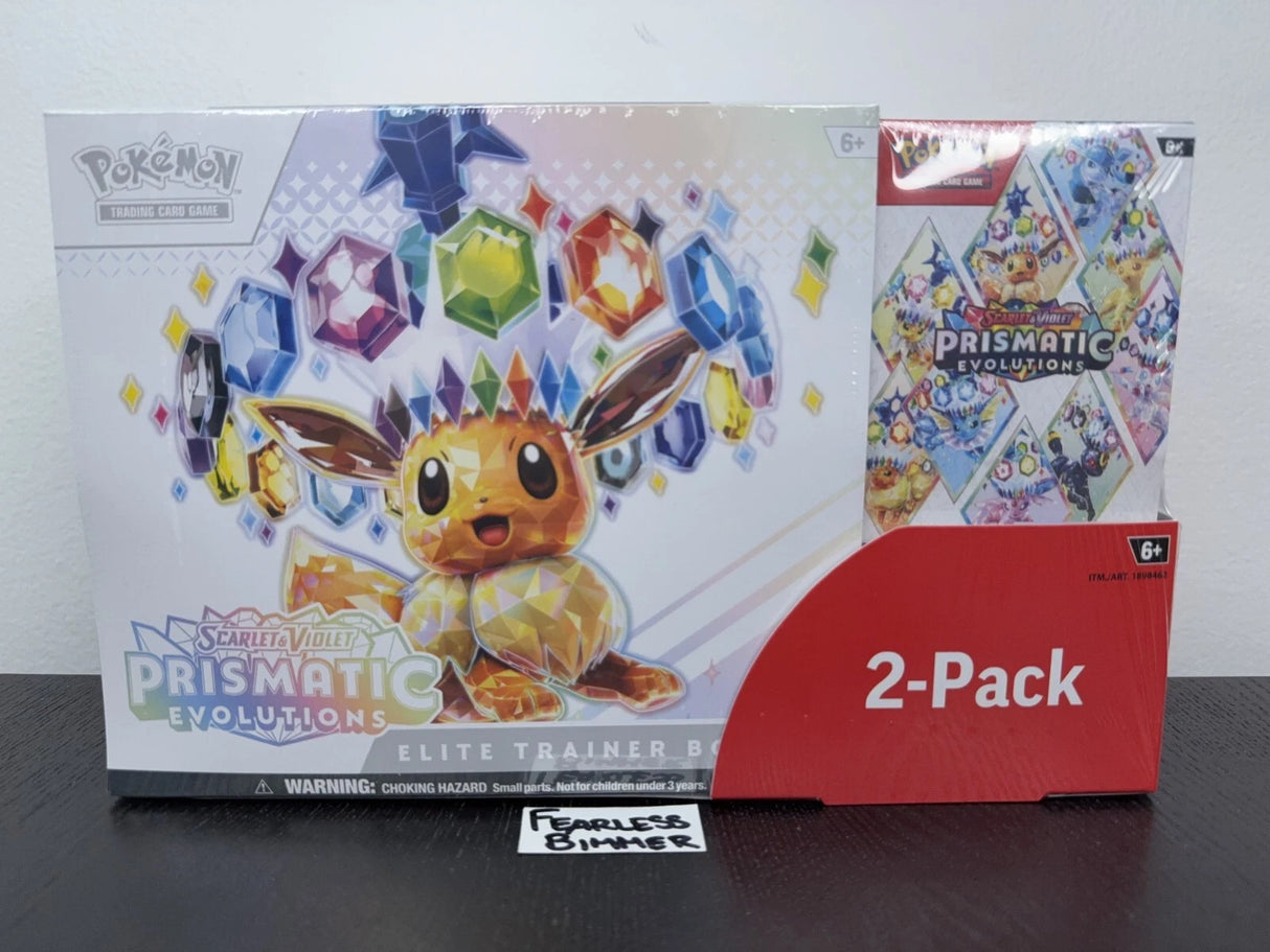 Pokemon Prismatic Evolutions Elite Trainer Box ETB Booster Bundle Costco 2-Pack