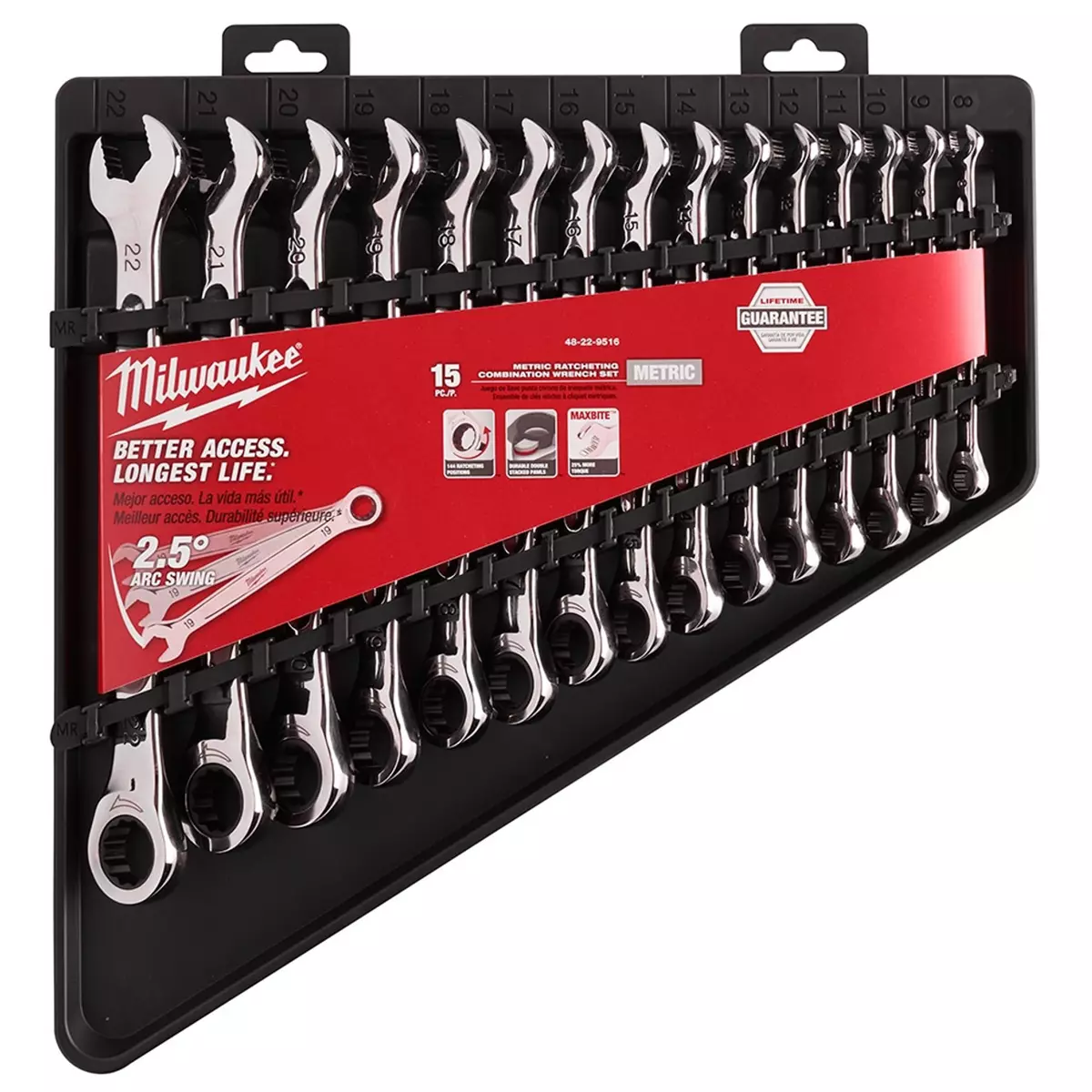 Milwaukee 15pc Ratcheting Combination Wrench Set 48-22-9516(New)