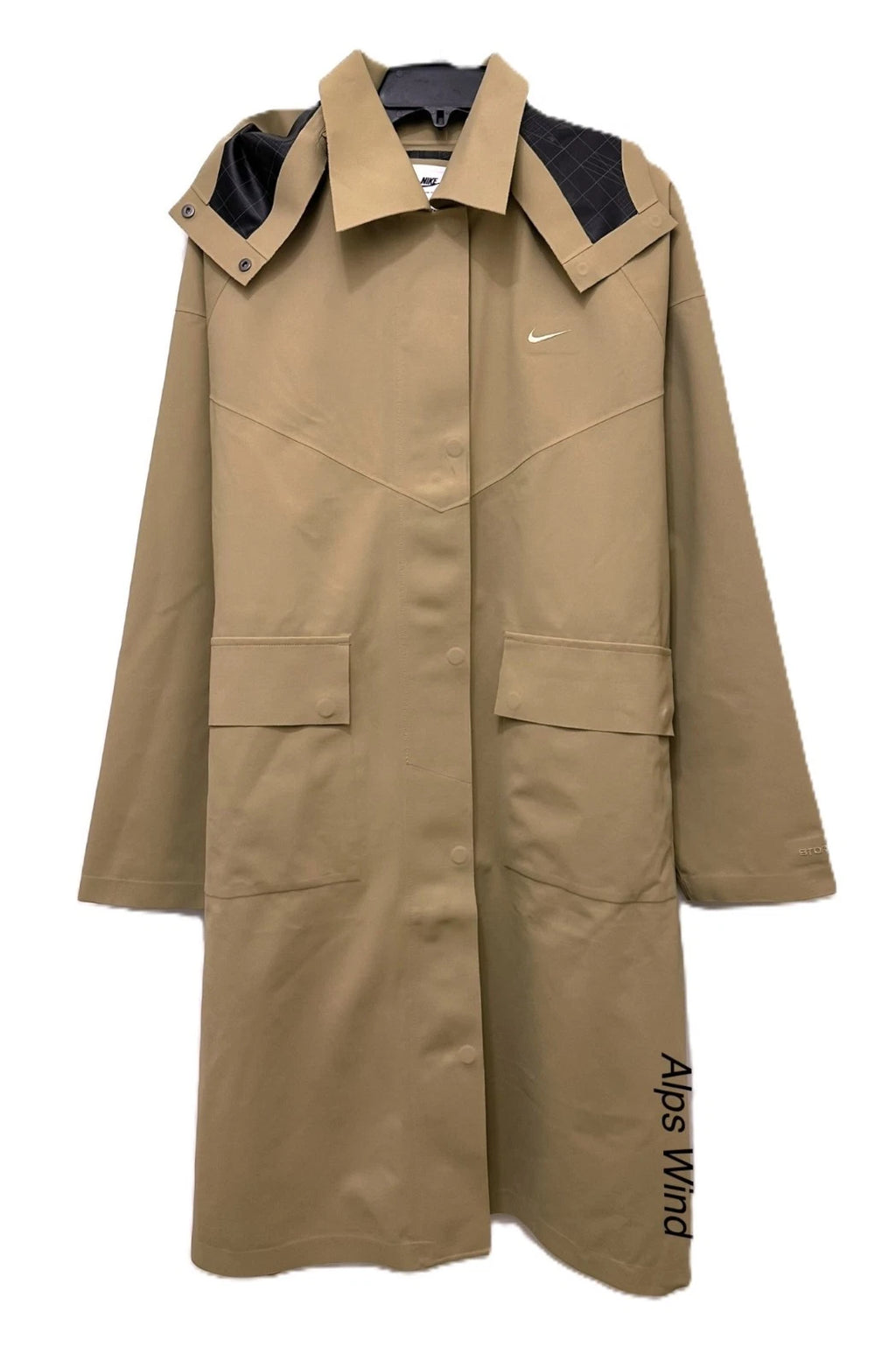 Nike Women's Windrunner StormFIT ADV Oversized Trench Coat, Beige - Large