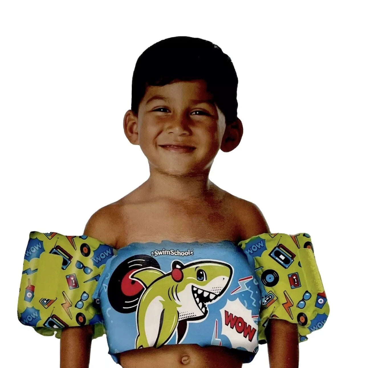 SwimSchool 2 In 1 Ultra-fit Tot Swimmer Blue 4-6 Years - Shark Print