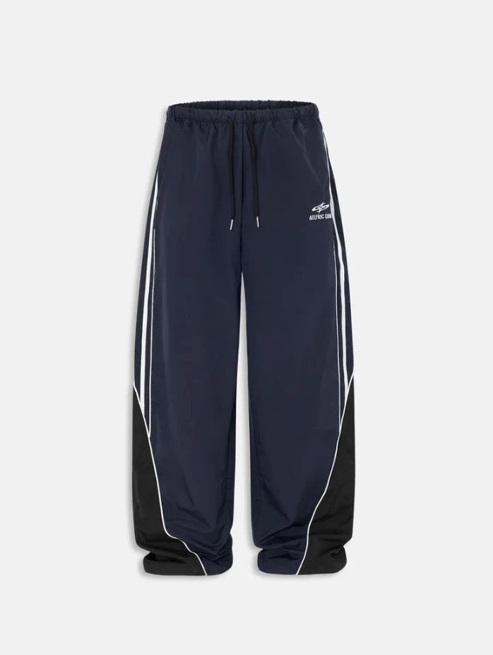 Contrast Side Baggy Track Pants by Aelfric Eden - Blue - Medium