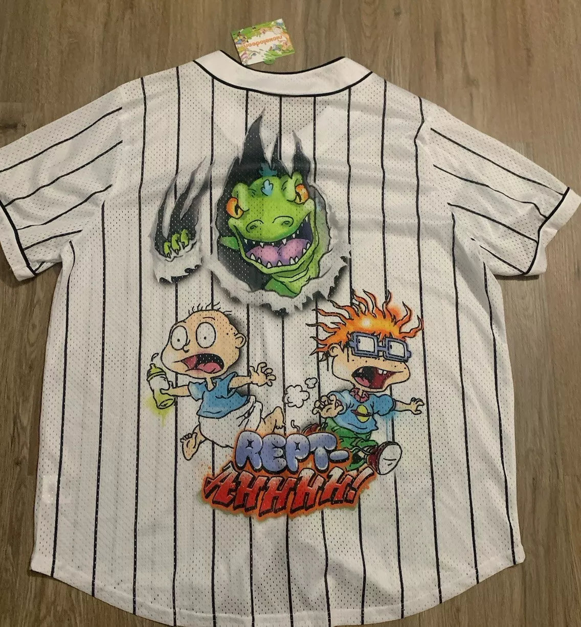 Nickelodeon Rugrats Men's Baseball Jersey, white  NEW