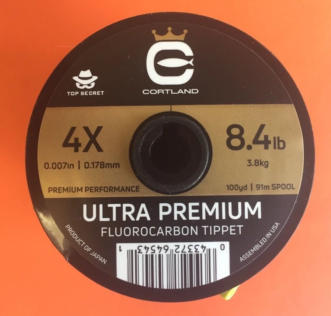 CORTLAND Ultra Premium Fluorocarbon Durable Flexible Abrasion-Resistant Trout Tippet with Plasma Finish for Freshwater | Nymphing/Dry Fly Fishing/Streamer Fishing