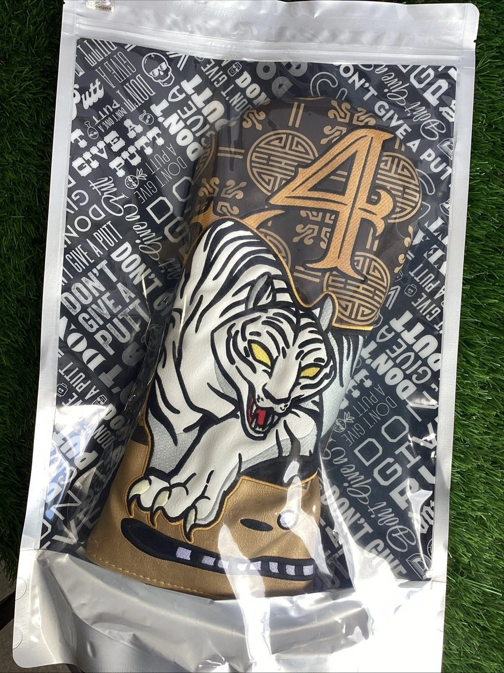Swag Golf Don’t Give A Putt White Tiger 4 Aces Driver Headcover Limited Edition