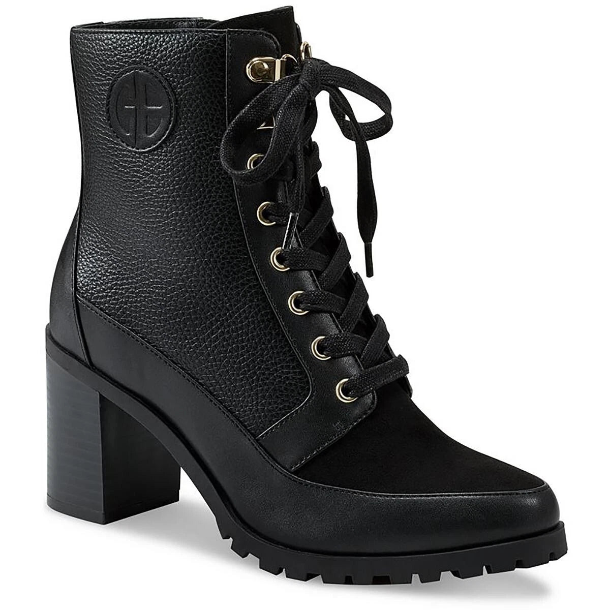 Giani Bernini Women's Keegann Lace Up Lug Sole Booties Size: 6.5