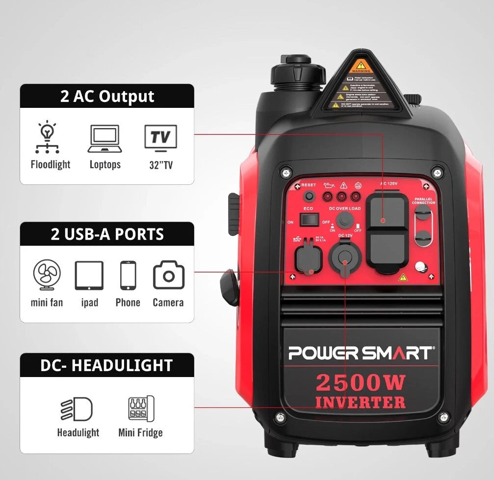 POWERSMART | 2500W | Portable | Inverter Gas Generator | HB5020 | ORIGINAL PACKAGING DAMAGED