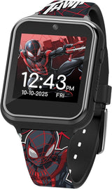 Accutime Kids Marvel Spider-Man Miles Morales Black Educational Touchscreen Smart Watch Toy for Boys, Girls, Toddlers -(OPEN BOX)