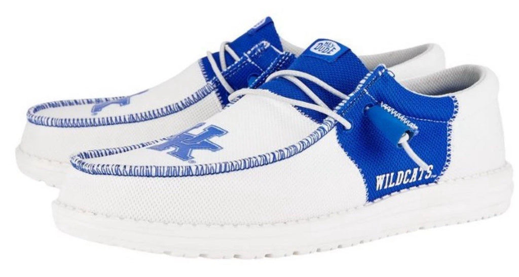 HEYDUDE Men's Wally Tri Kentucky in White/Royal Blue - 12