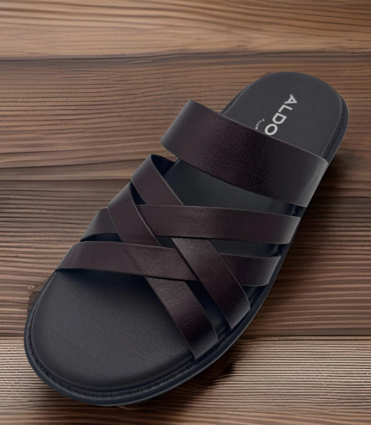 Aldo Men’s Haniff Strappy Leather Sandals - Dark Brown - Size 7