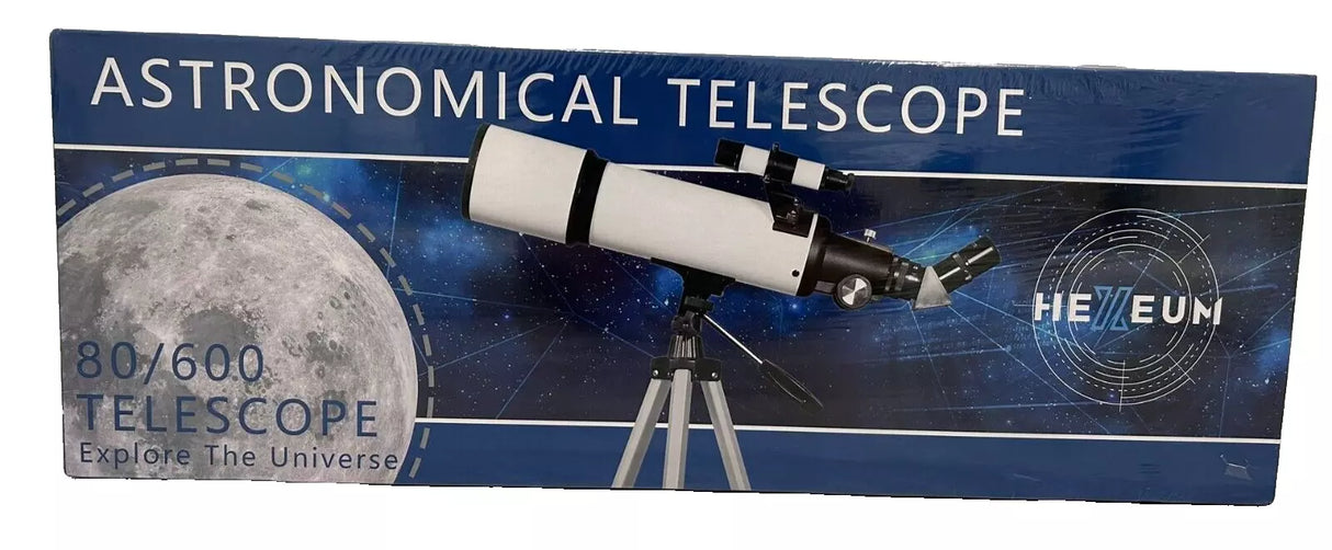 Hexeum Astronomical Telescope - 80/600mm White/Black