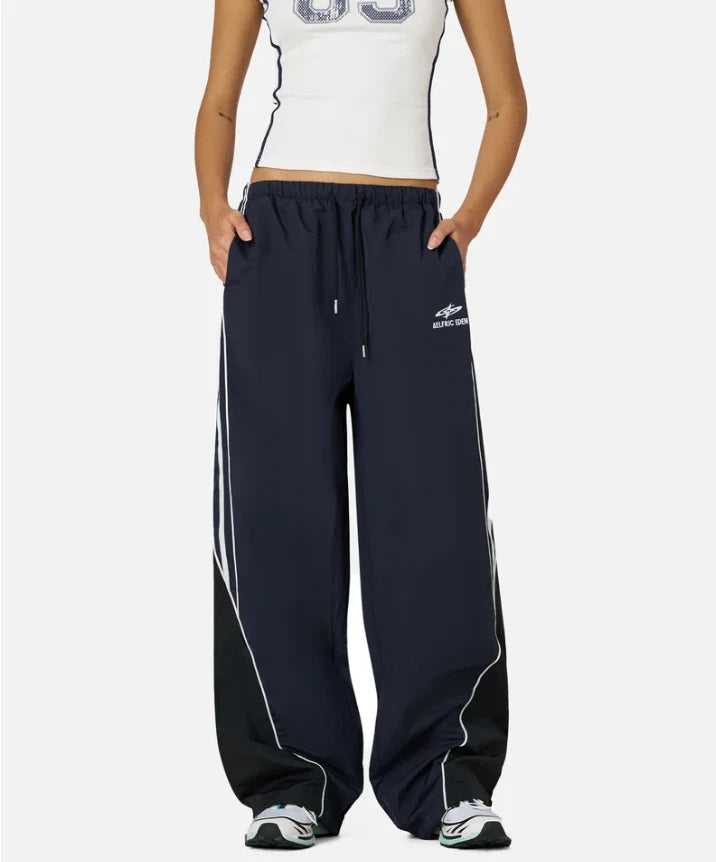 Contrast Side Baggy Track Pants by Aelfric Eden - Blue - Medium