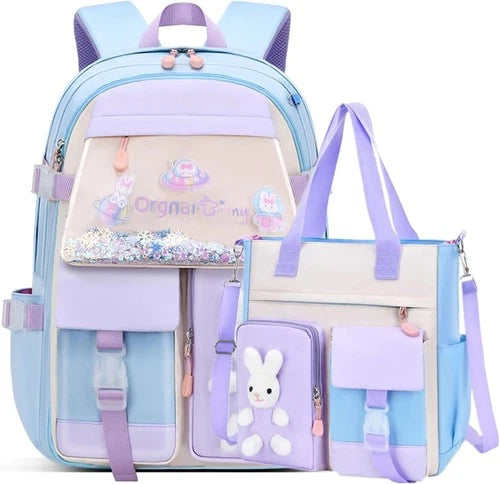 VIDOSCLA Bunny Girls Kawaii Backpack for Kids - Blue