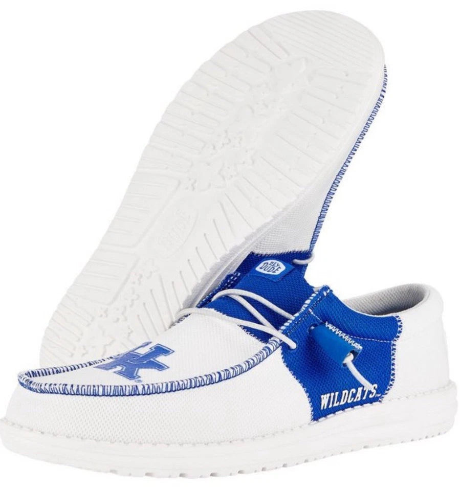 HEYDUDE Men's Wally Tri Kentucky in White/Royal Blue - 12