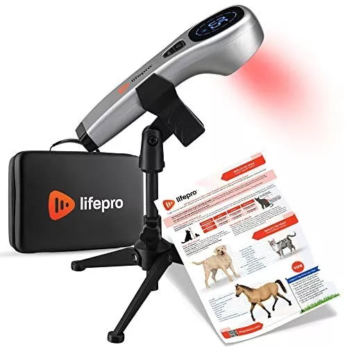 LifePro Red Light Therapy Device - Portable Near Infrared Light Therapy for Body and Dogs, Cats & Pets - Utilizes Triple Led Light 650nm & 670nm Wavelength - Red Light Therapy for Body Muscle & Skin