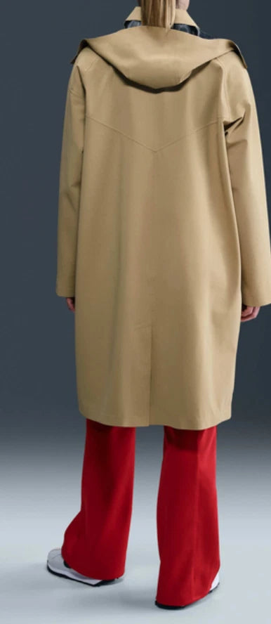 Nike Women's Windrunner StormFIT ADV Oversized Trench Coat, Beige - Large