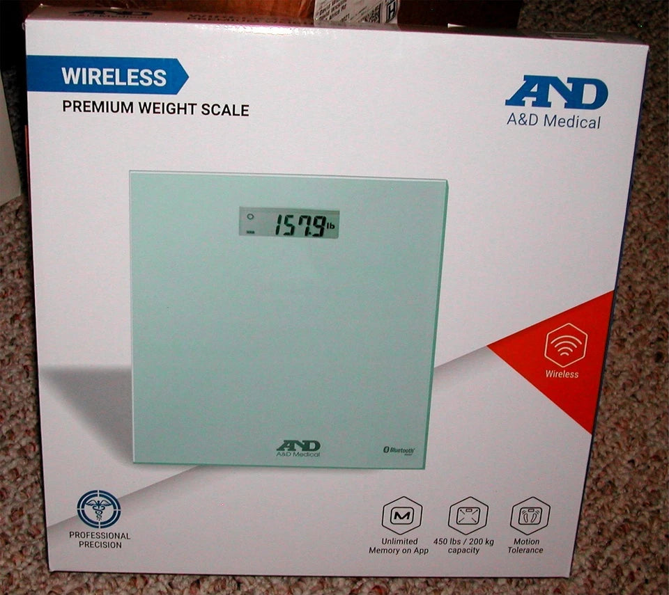 A&D Medical Premium UC-352BLE-V Weight Tracking Bluetooth Wireless Scale
