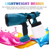 With 2 Batteries High Pressure Cordless Paint Sprayer Electric Spray Gun