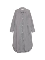 BANANA REPUBLIC | Cotton Asymmetrical Shirt Dress | Strips | XS