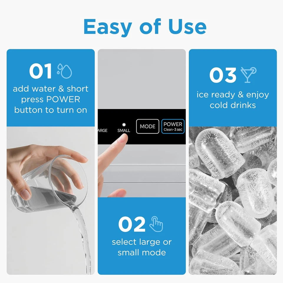 Midea Countertop Bullet-Ice Maker (Grey)