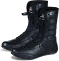 Rightpunch High Top Leather Boxing Shoes Long Wrestling Boots Ankle Support Men SIZE 6