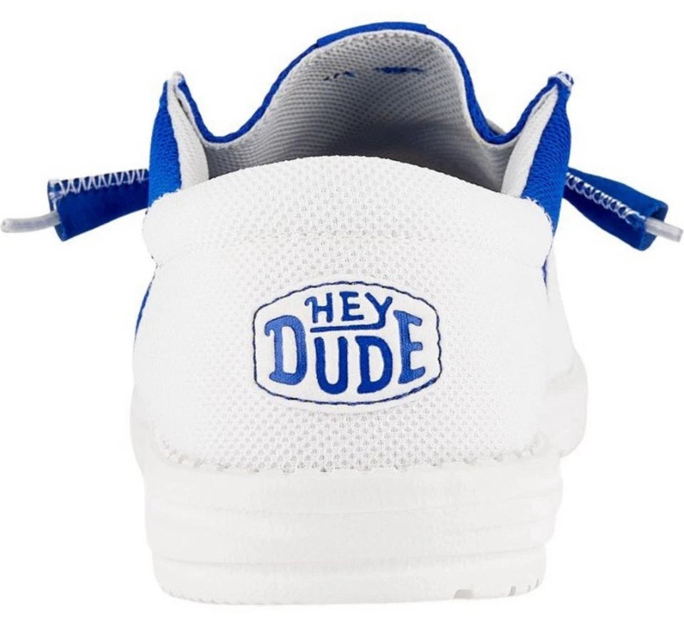 HEYDUDE Men's Wally Tri Kentucky in White/Royal Blue - 12