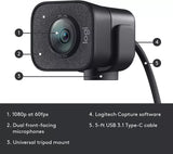 Logitech StreamCam Full HD Camera with USB-C for Live Streaming and Content Creation 2981 (Open Box)