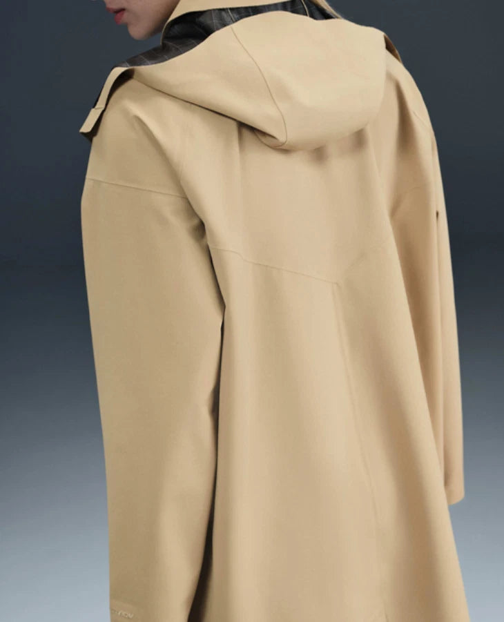 Nike Women's Windrunner StormFIT ADV Oversized Trench Coat, Beige - Large