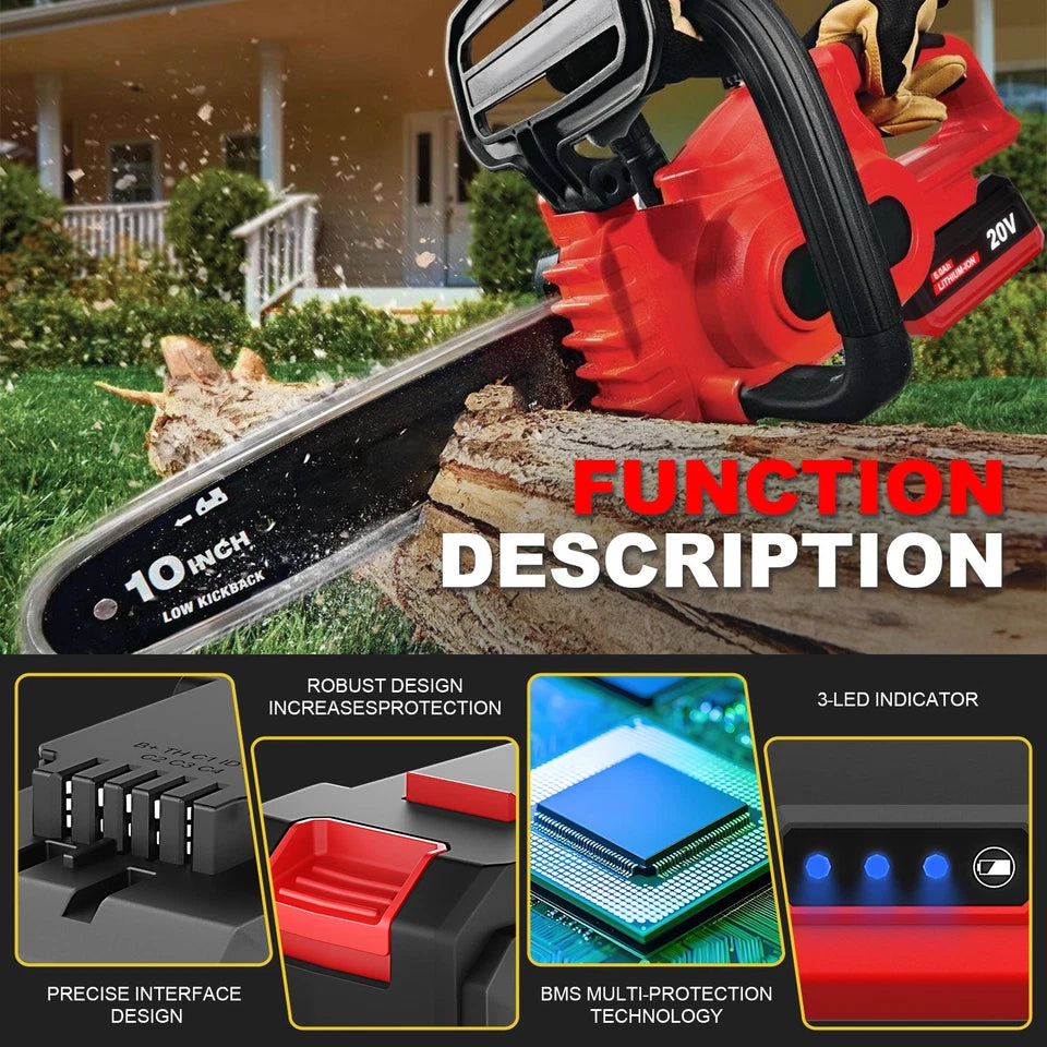20V 6Ah Lithium-Ion Replacement Battery Pack for Bauer 20V Cordless Power Tools - 2 Pack