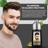 Kiwinz Professional Light Brown Hair Color Shampoo for Men – 5 in 1 Hair Dye Shampoo for Grey Hair - Instant Hair Dye with 100% Color Accuracy with Natural Ingredients - Ammonia Free - 500ml