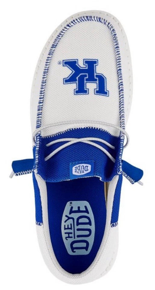 HEYDUDE Men's Wally Tri Kentucky in White/Royal Blue - 12