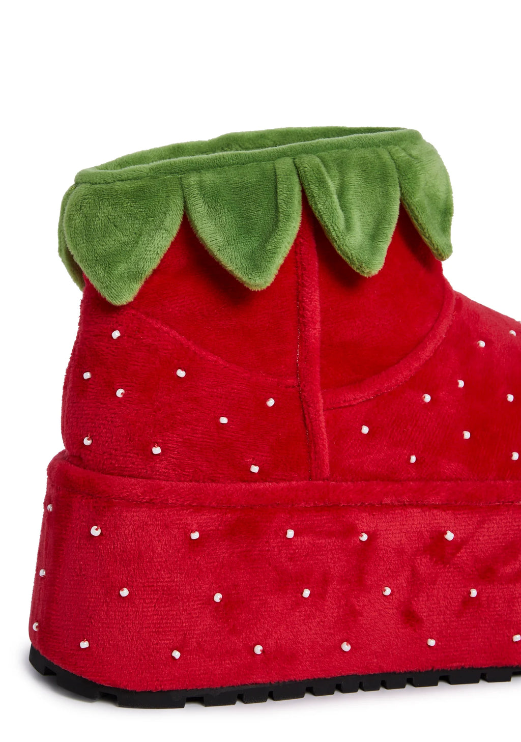 Fresh Patch Platform Boots from the Dolls Kill x Strawberry Shortcake Collaboration - Red - Size 10M